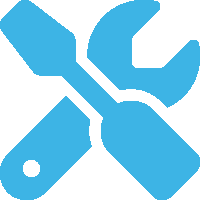 Screwdriver and wrench stylized icon representing the the maintenance included with Mesa property management services